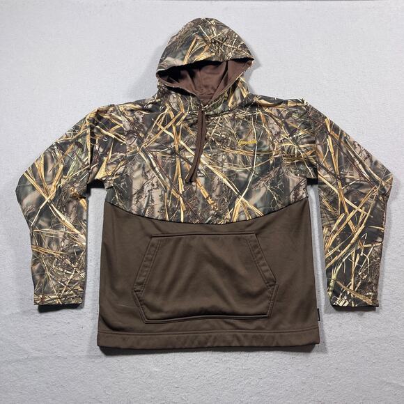 Gamehide Hoodie Men M Camo Pullover Kangaroo Pocket Brown Realtree Flyway Fall F - Picture 1 of 12